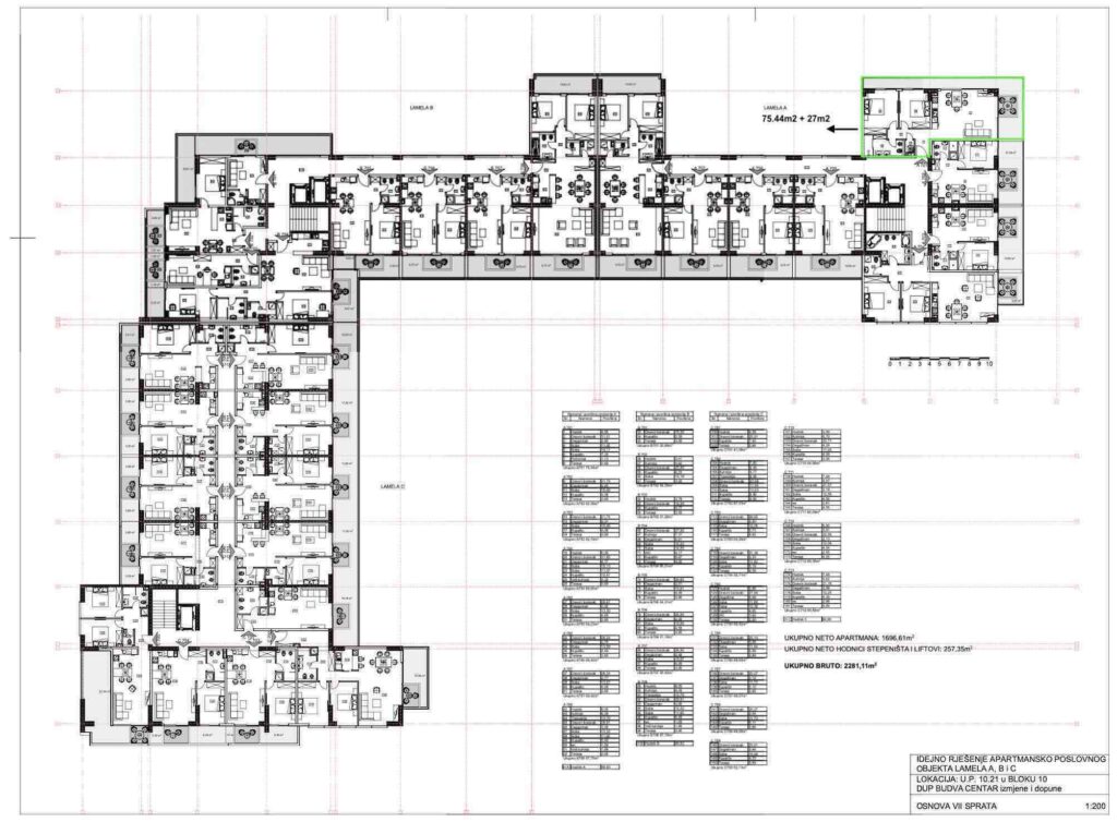 Porto Budva - Two bedroom apartment A701, 9th floor, 102.44 m2 - Central sea and Old Town view 27