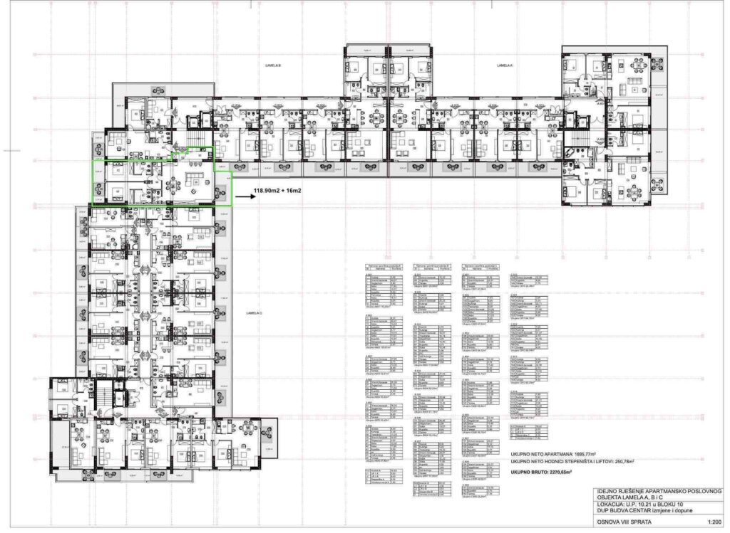 Porto Budva - İki yatak odalı daire B803 10.kat, 134.90 m2 - Merkezi Deniz ve Eski Şehir Manzaralı 3